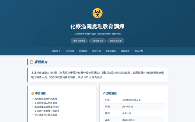 化療溢灑處理教育訓練