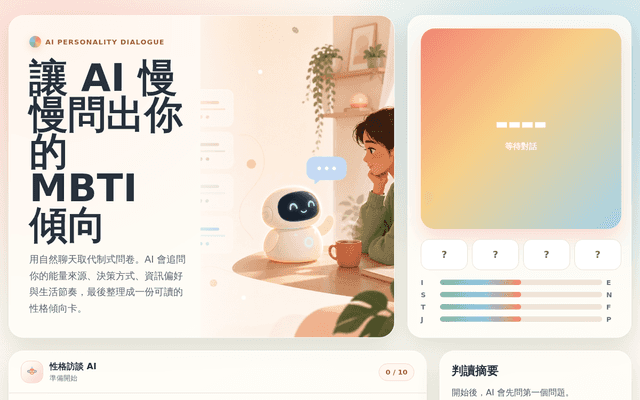 AI MBTI 對話判讀